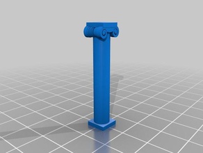 simple ionic column 3d printing ancient greece rome architecture building columns greek old roman structure 3d print model - Mito3D