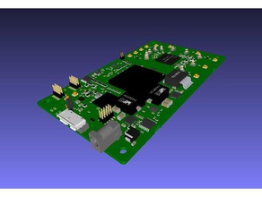 limesdr v14s micro usb tipo b pcb modelo eletrônica 3d print model - Mito3D