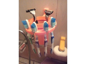 suporte da escova de dentes casa banho 3d print model - Mito3D