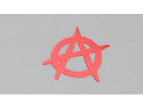 anarquista logotipo de la impresión fácil monedas & insignias anarquía libertad el 3d print model - Mito3D