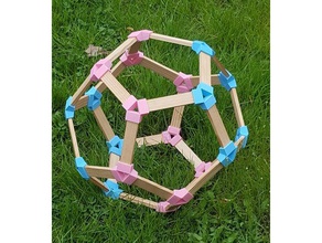 kapla dodecahedron construction toys 3d print model - Mito3D