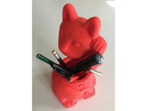 creality cat pencil pot organization cr-10 headless holder pen pencilholder cup storage 3d print model - Mito3D