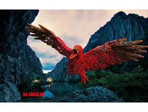 Vogel-design-voronoi-remix interaktive Kunst design voronoi Vogel 3d print model - Mito3D