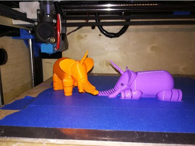 elecorn Tiere Elefanten Einhorn 3D print model - Mito3D