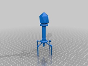 bacteriophage biology education microbiology microscope virus 3d print model - Mito3D