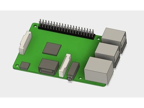 raspberry pi 3 model b - einfache Modell Elektronik pi-3 3d print model - Mito3D