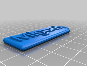 miguel name fob keychains customized 3d print model - Mito3D
