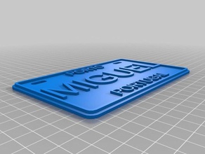 plaka miguel lisans oyuncaklar ve oyunlar özelleştirilmiş 3d print model - Mito3D