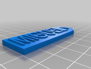 miguel personalizado simple nombre fob llaveros 3d print model - Mito3D