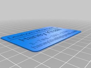 meine maßgeschneiderten business card maker office kundengebundene 3d print model - Mito3D