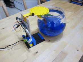 automatic fish feeder bowl pets 3d print model - Mito3D