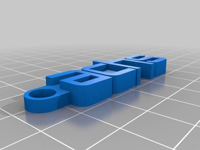 my customized message keychain achs organization 3d print model - Mito3D