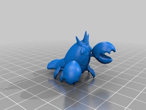 corphish creatures arthropod pokemon 3d print model - Mito3D