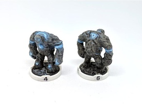 gloomhaven monstro - stone golem remix brinquedo & acessórios para jogos miniatura 3d print model - Mito3D