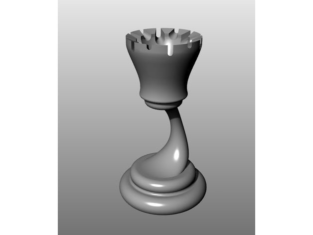 moderno juego de ajedrez torre el pieza rook 3D print model - Mito3D