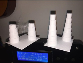 stringing vs heat test tower remix 3d printing tests anet a8 gcode 3d print model - Mito3D