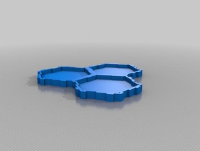 hsc-3hex-tri-eau jeux personnalisé 3d print model - Mito3D