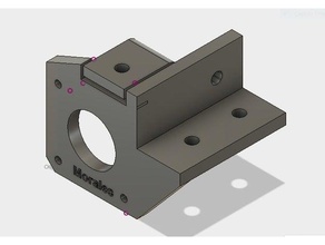 suporte para motore eixo 8 mm perfil estrutural 20 x Stampante 3d parti 3d print model - Mito3D