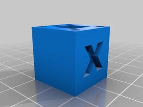 cubo de teste 20x20 A impressão 3d testes 3d print model - Mito3D