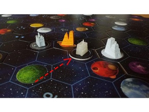 projet gaia - lost planet mine jeux jeu de plateau la miniature 3d print model - Mito3D