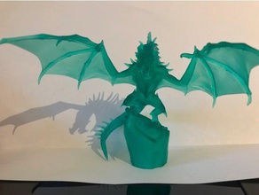 skyrim dragon de givre les créatures le gel 3d print model - Mito3D