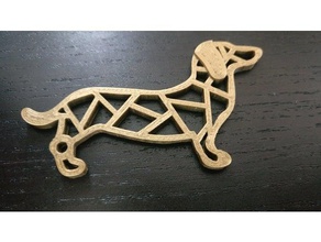 dachshund keychain keychains dog keys 3d print model - Mito3D