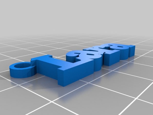 portachiavi lara i keychain 3D print model - Mito3D