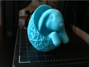 cute rabbit geometric egg decor easter easteregg bunny design geometrical 3d print model - Mito3D