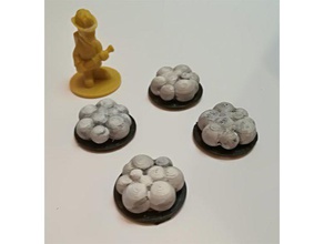 gaming smoke token toy & game accessories boardgame flashpoint board piece 3d print model - Mito3D
