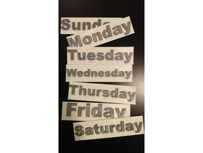 days week signs & logos 3d print model - Mito3D