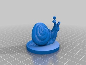 emerald flail snail monster tabletop games 22mm animal low poly 3d print model - Mito3D