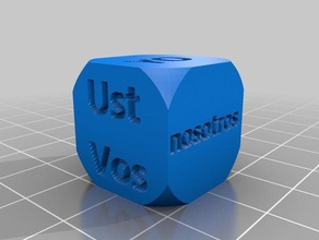 personal pronouns v2 dice customized 3d print model - Mito3D