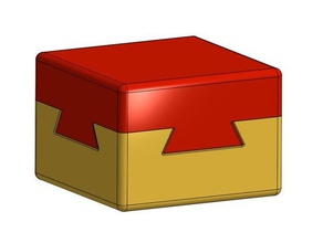 unmöglich Schwalbenschwanz-box Rätsel box Schwalbenschwanz puzzle geheim-container - Spielzeug 3d print model - Mito3D