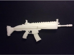 fortnite de la cicatriz props 3d batalla real llavero logotipo móvil modelos arma oro fuego 3d print model - Mito3D
