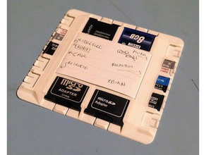 10x microsd 4x sd cardholder office 3d print model - Mito3D