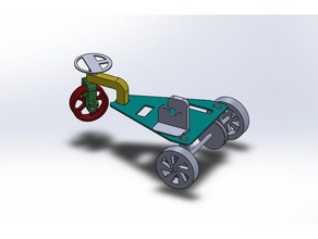 tricycle rc - fun r c vehicles car carrc commande fast motorised radio radiocommande rccar simple voiture 3d print model - Mito3D