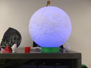 leuchtende Mond-Basis Kunst 3d print model - Mito3D