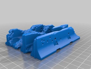 jersey barrier terrain set toy & game accessories 28mm wargame 3d print model - Mito3D