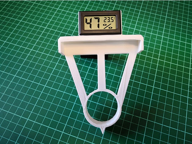ikea samla 22l box spool-hygrometer Halter 3d Drucker Zubehör hygrometer montieren Temperatur 3D print model - Mito3D