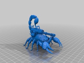 broken halo scorpion no flying bullets creatures 3d print model - Mito3D