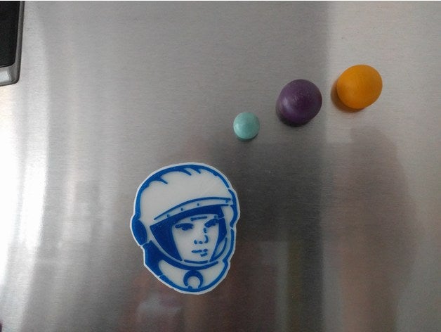 gagarin magnete del frigorifero cucina & sala da pranzo 3D print model - Mito3D