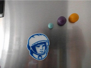 gagarin magnete del frigorifero cucina & sala da pranzo 3d print model - Mito3D