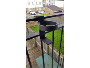 drinks holder hook railings outdoor & garden 3d print model - Mito3D