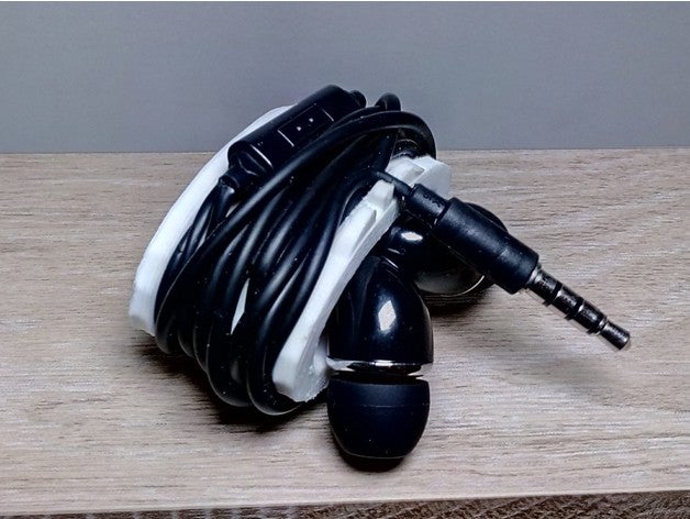 earbud holder - enrouleur pour couteurs 3d printing earphone earphones ecouteurs etui 3D print model - Mito3D