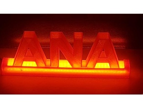 3d letters iluminated base ana decor lettering gift iluminted valentine 3d print model - Mito3D