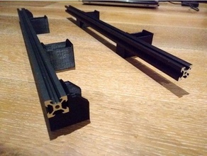 end support tevo tarantula double y axis rails 3d printer parts 2040 dual rail 3d print model - Mito3D