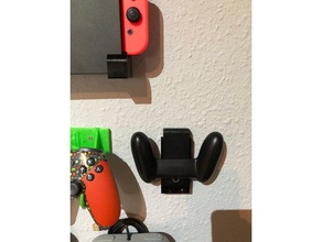 joy-con grip stand video games nintendo switch pared soporte 3d print model - Mito3D