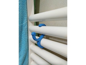 Bad Handtuch Halter 25mm appendino pro radiatore bagno hanger radiator termosifone 3d print model - Mito3D