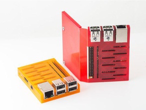 folding raspberry pi case electronics 2 3 b+ 3d print model - Mito3D