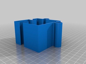 rounder corner puzzle container - lid containers box 3d print model - Mito3D